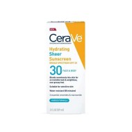 CeraVe Hydrating Sheer Sunscreen SPF 30 for Face & Body 89ml