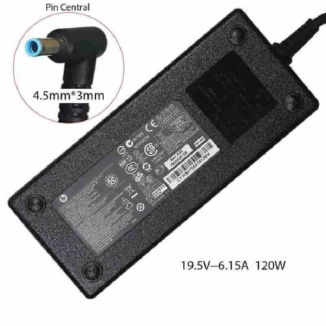HP 120W 19.5V 6.15A Blue Pin Laptop Adapter