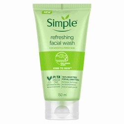 Simple Refreshing Facial Wash Gel 150ml – Kind to Skin Daily Face Cleanser